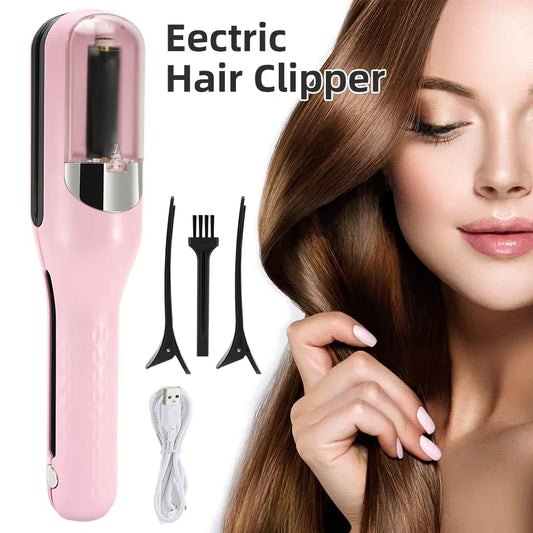 Cordless Hair Cutting Machine Split End Hair Trimmer Cutter Type-C Charge Automatic End Remover Damaged Hair Care